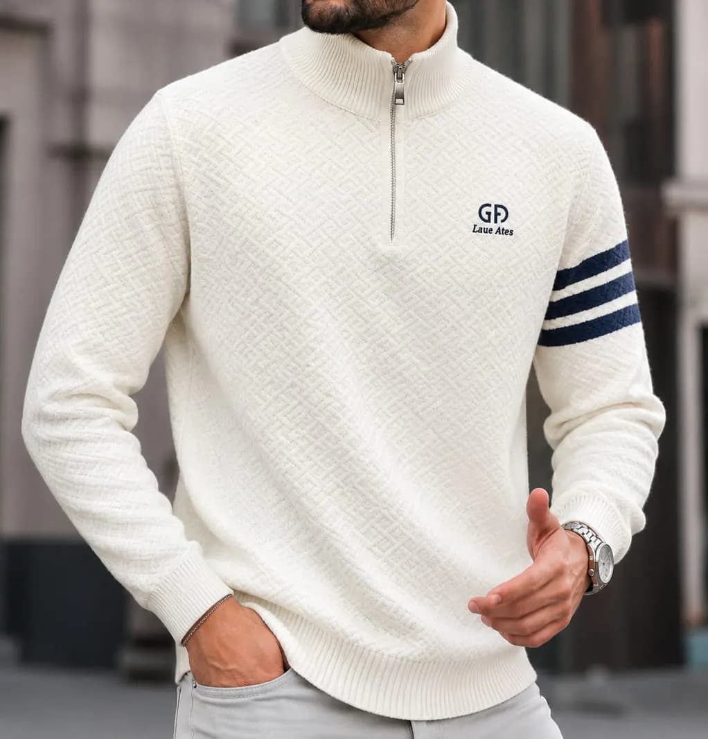 Hoodie in White - side view