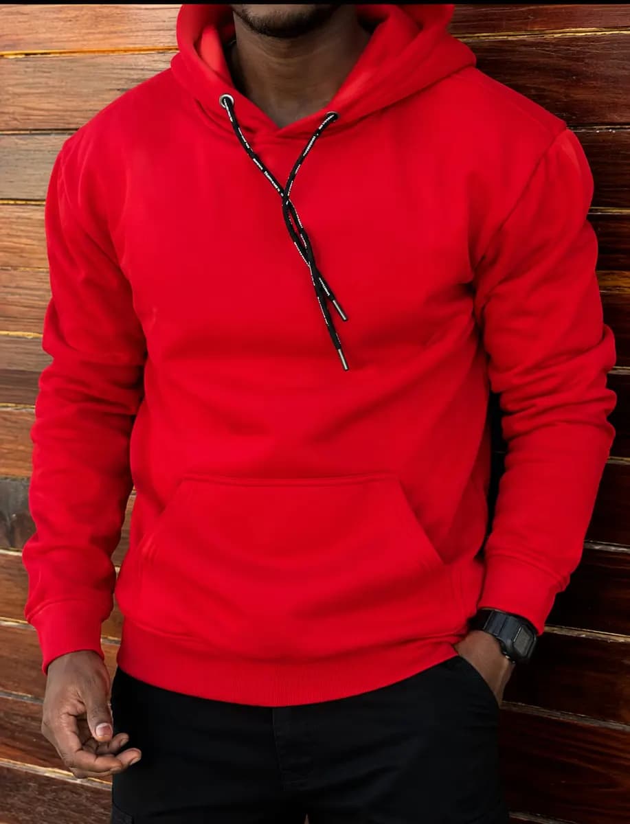 Hoodie in Red - side view