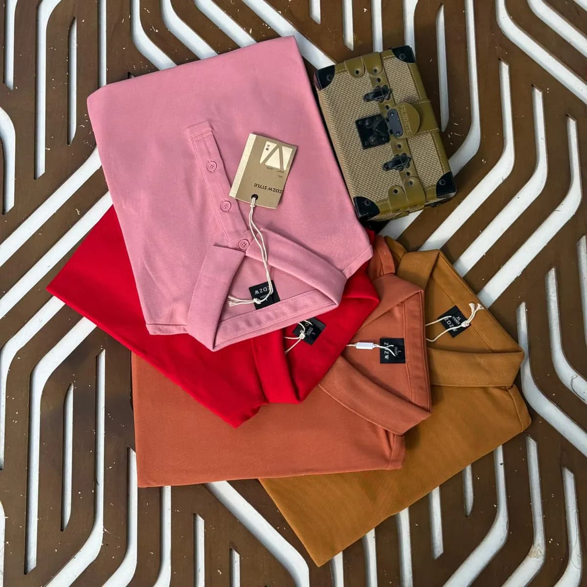 Polo Shirt in Pink 2 - side view