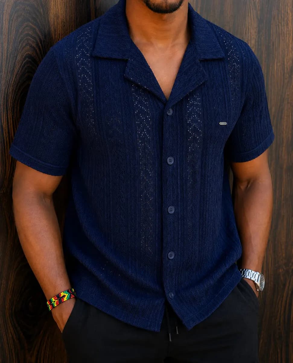Shirt in Blue - side view