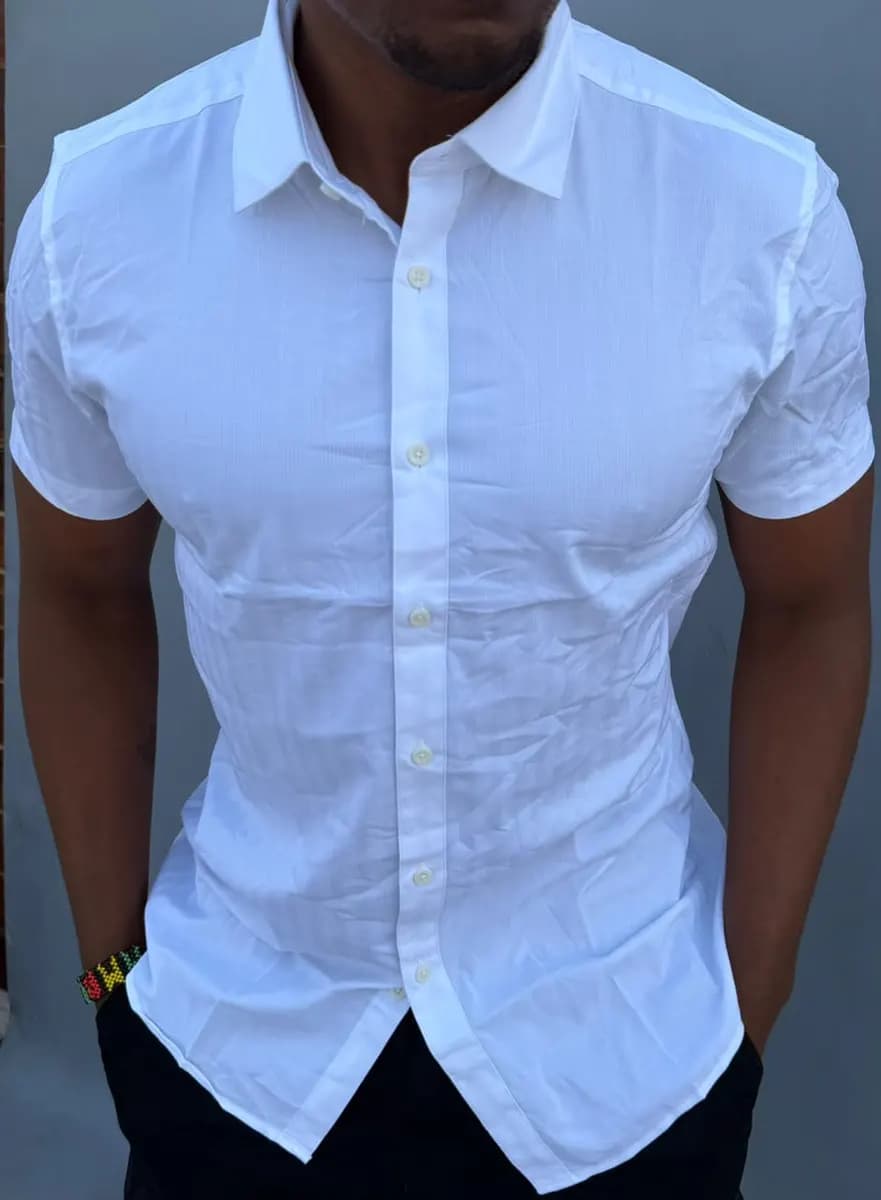 Shirt in White - side view
