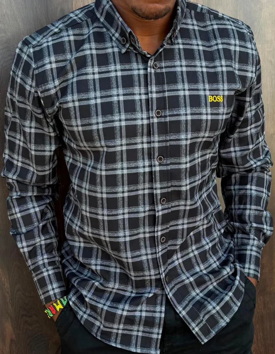 Boss Long-Sleeve Shirt in Black