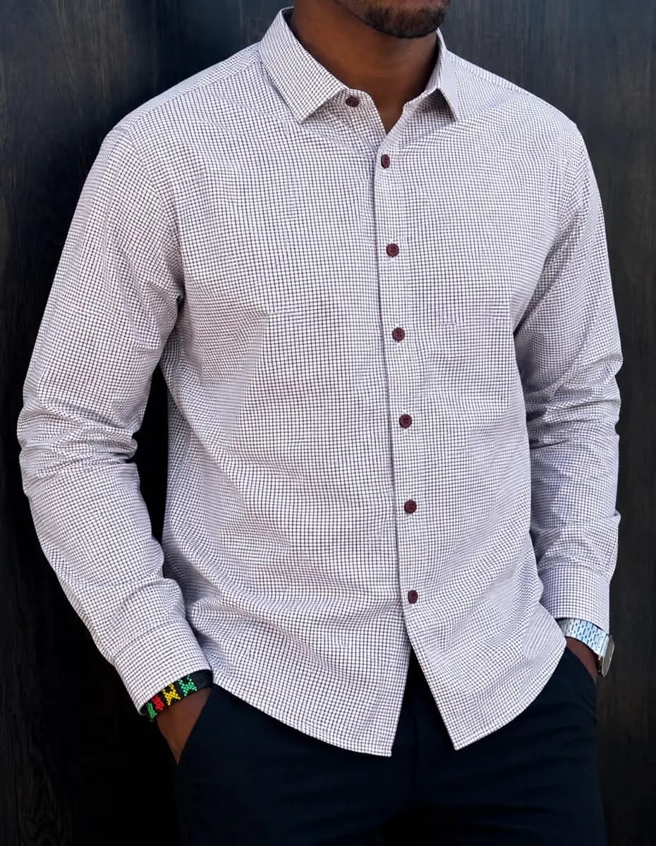 Long-Sleeve Shirt in White 2 - side view