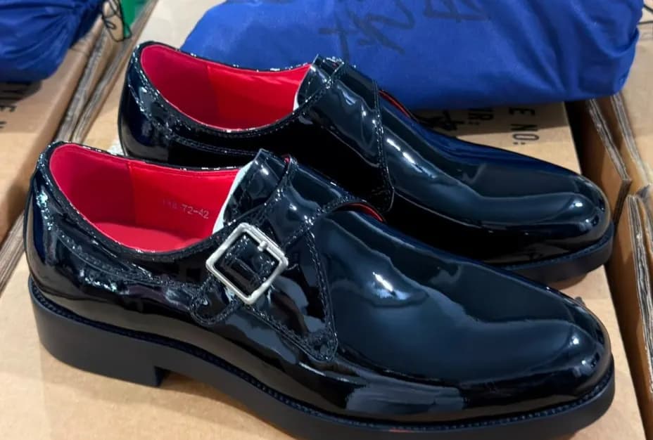 Monk Strap Shoe in Black 3 - side view