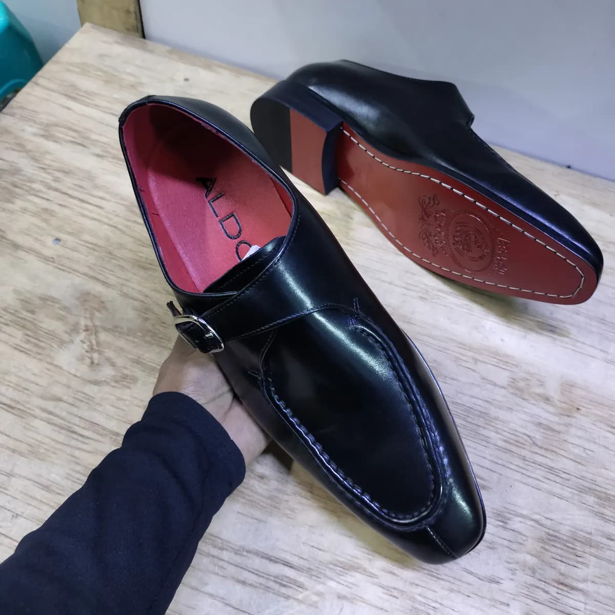 Monk Strap Shoe in Black