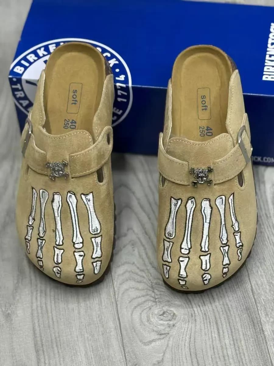 Buckle Sandal in Beige 2 - side view
