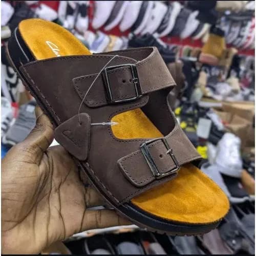 Clarks Buckle Sandal in Brown