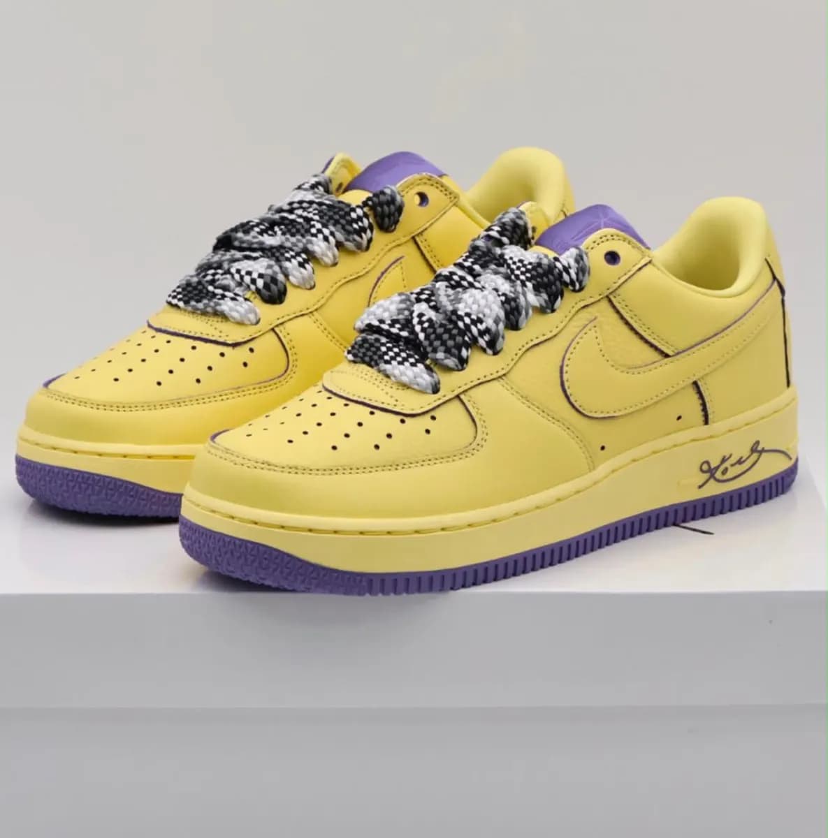 Nike Air Force 1 in Yellow - side view