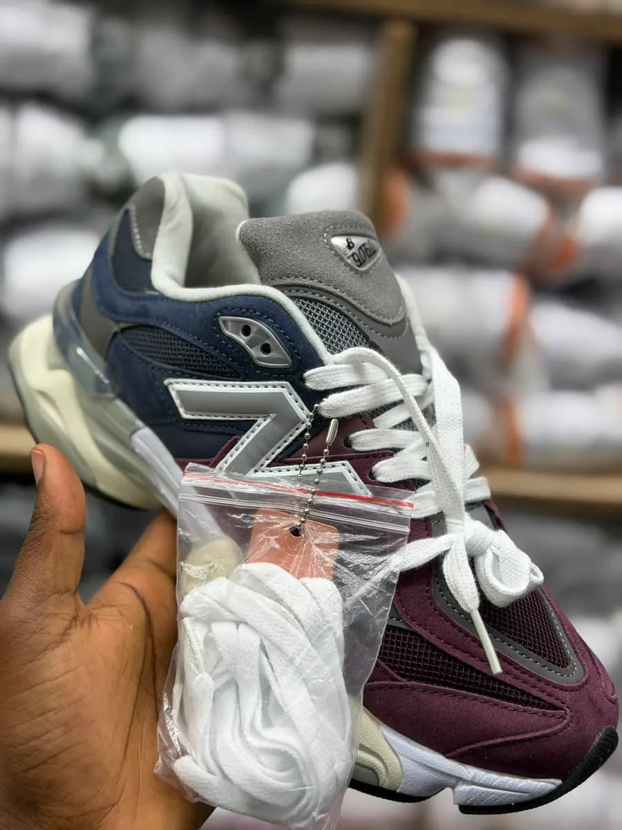 New Balance 9060 in Burgundy - side view