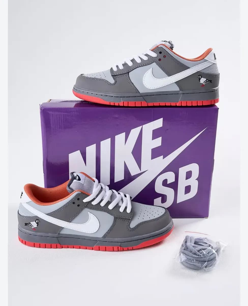 Nike SB Dunk Low in Grey 2 - side view