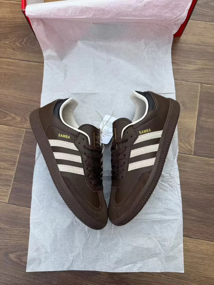 Adidas Samba in White - side view