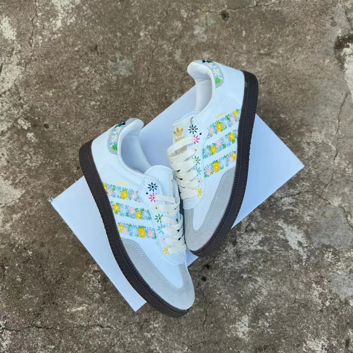 Adidas Samba in Floral - side view