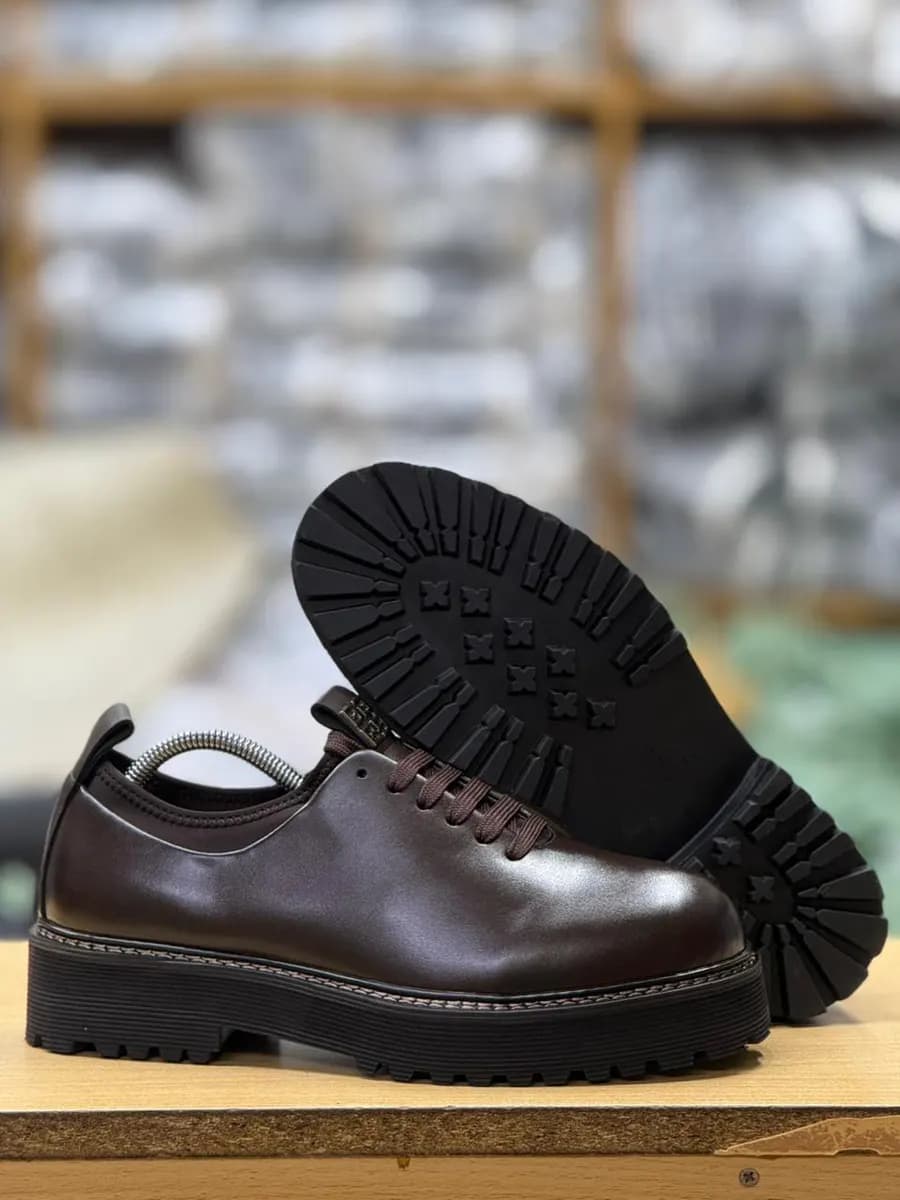Official Shoe in Platform Brown - side view