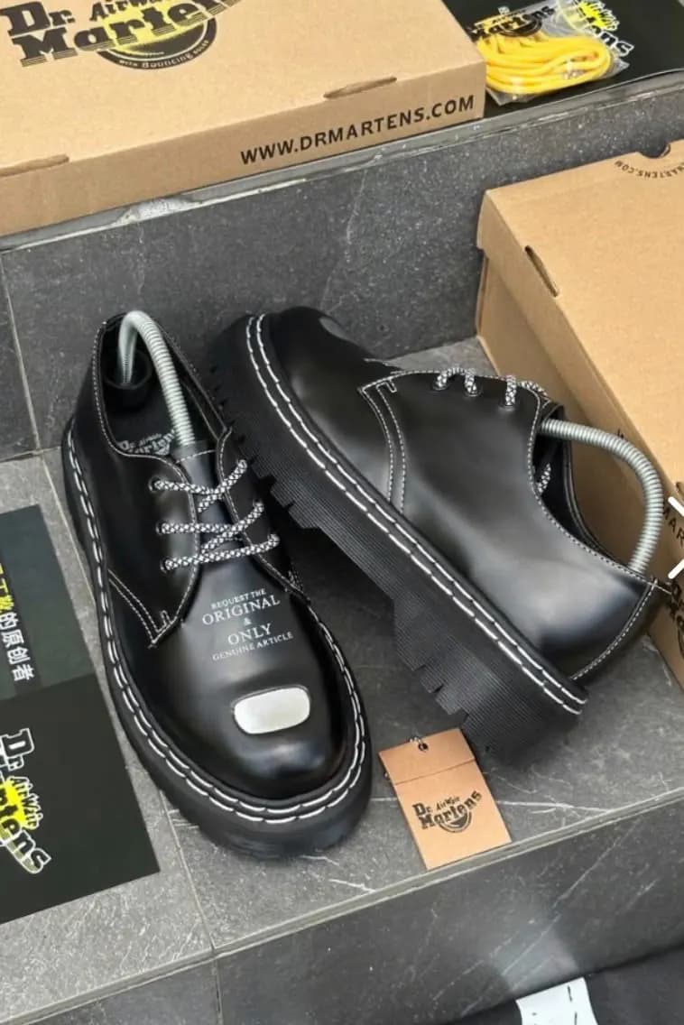 Dr Martens Official Boots in Platform Black 3 - side view