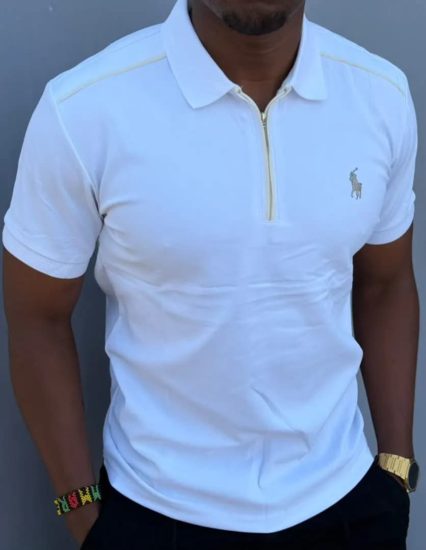 Ralph Lauren Polo Shirt in White - side view