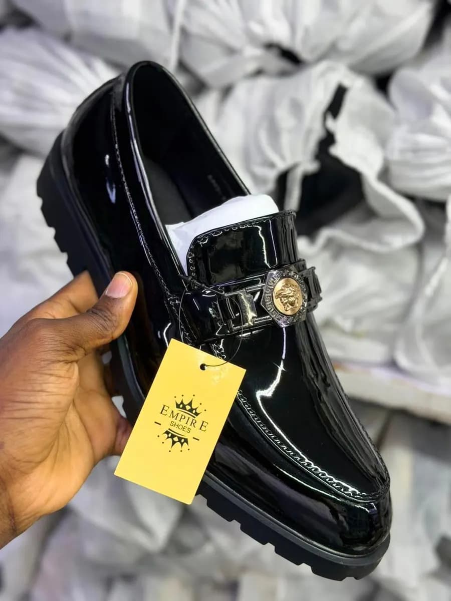 Empire Patent Leather Loafer in Black 3 - side view