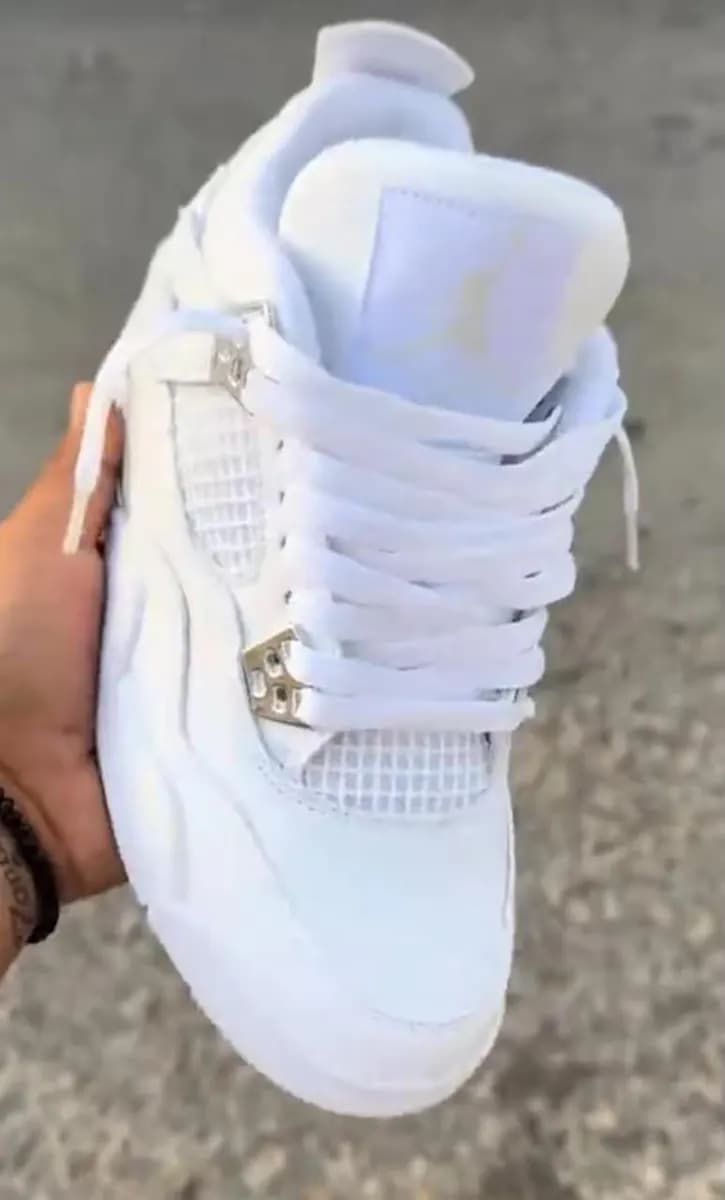Jordan Sneaker in White - side view