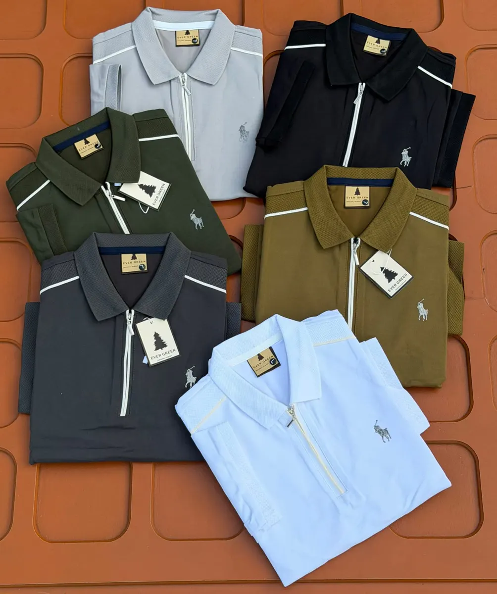 Ever Green Zip Polo Shirts