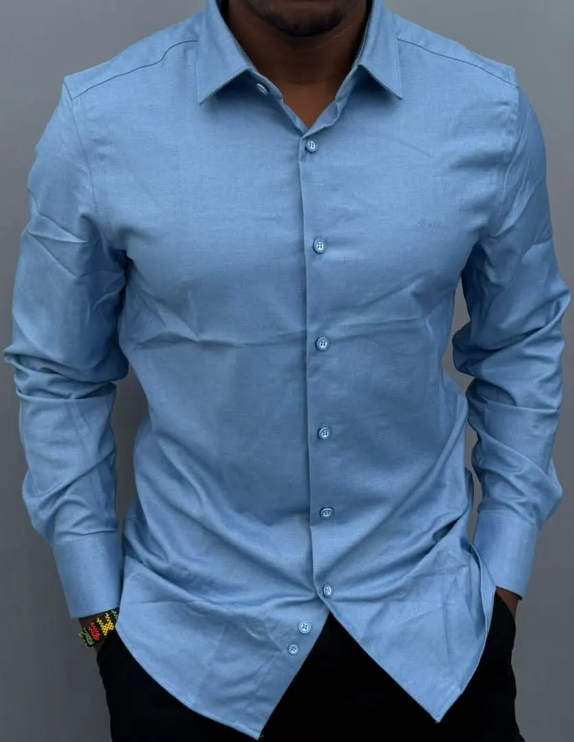Boss Light Blue Long-Sleeved Shirt