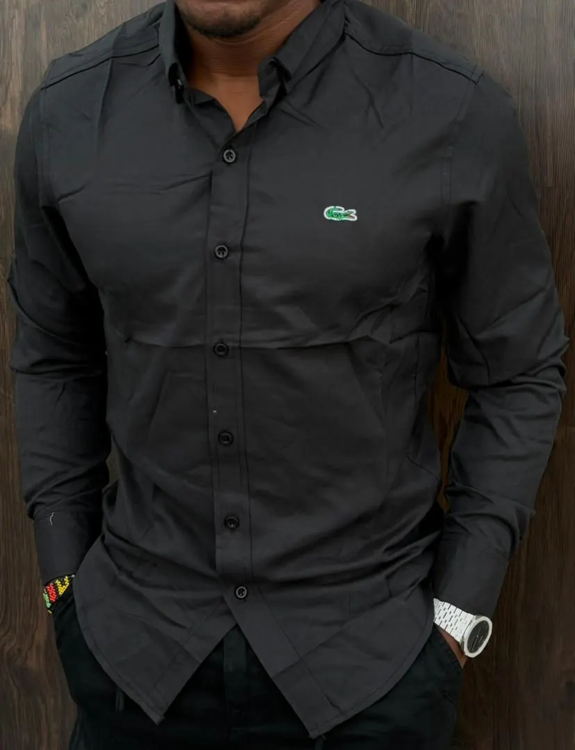 Lacoste Black Long-Sleeve Shirt