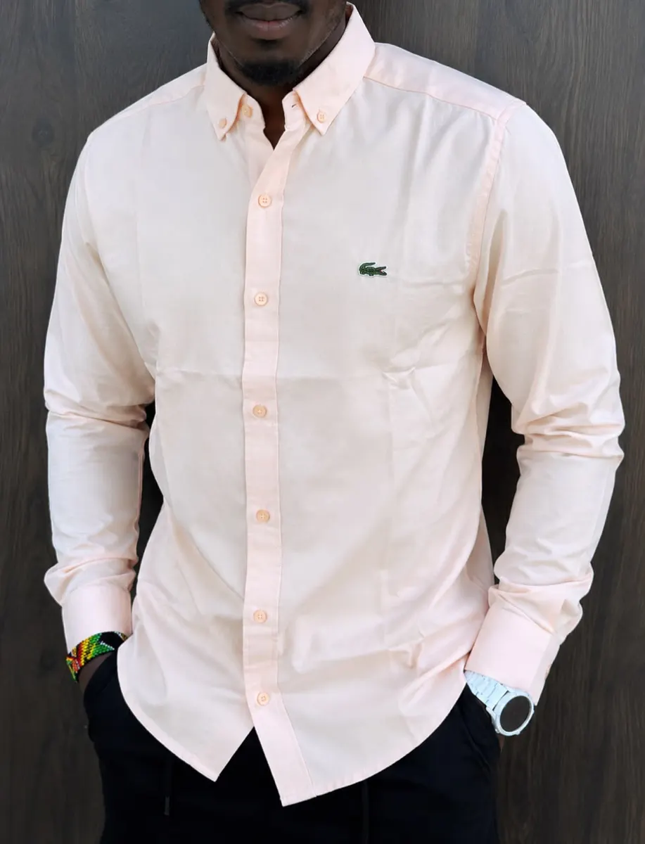 Lacoste Peach Long-Sleeved Shirt