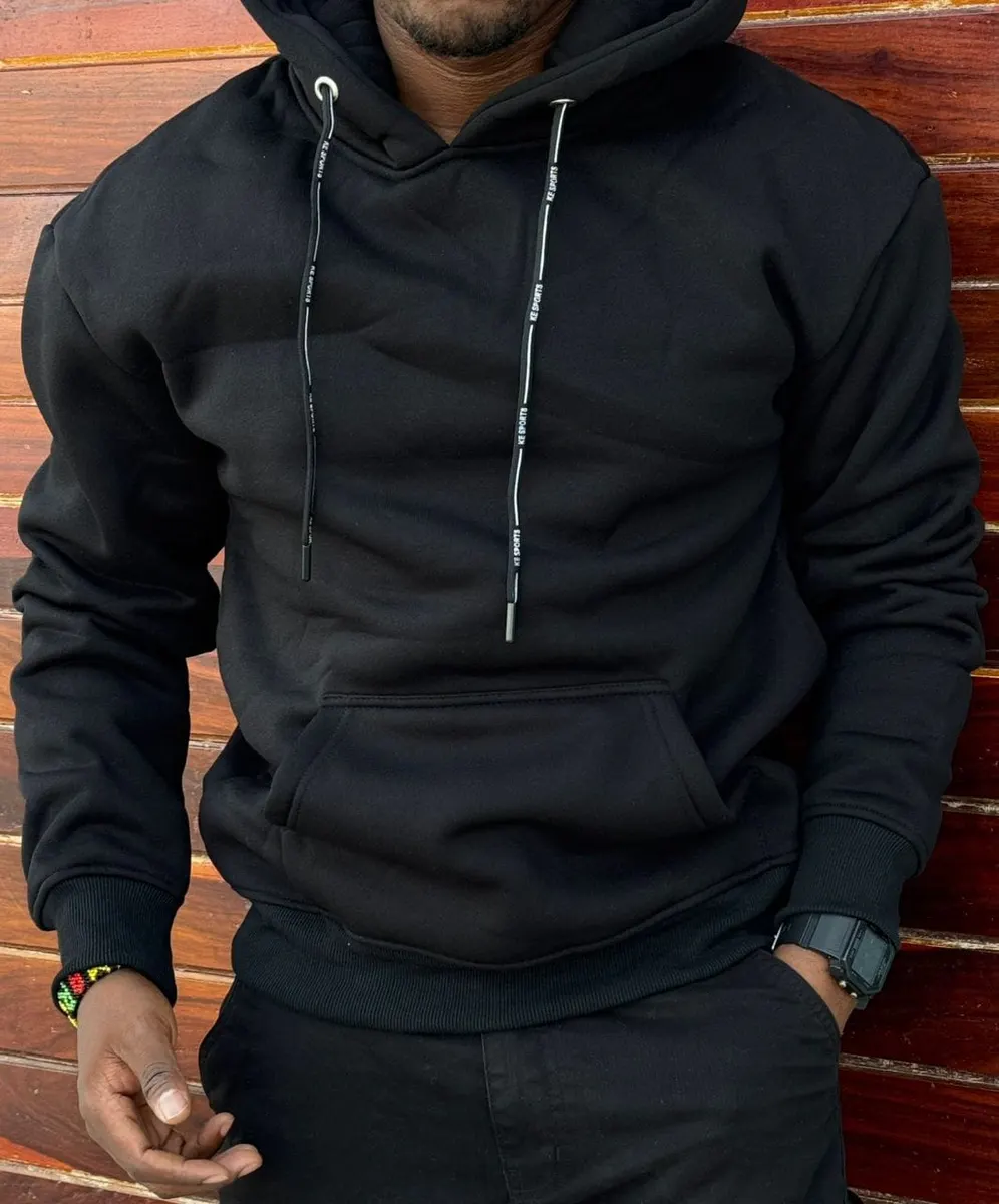 Classic Black Hooded Sweatshirt