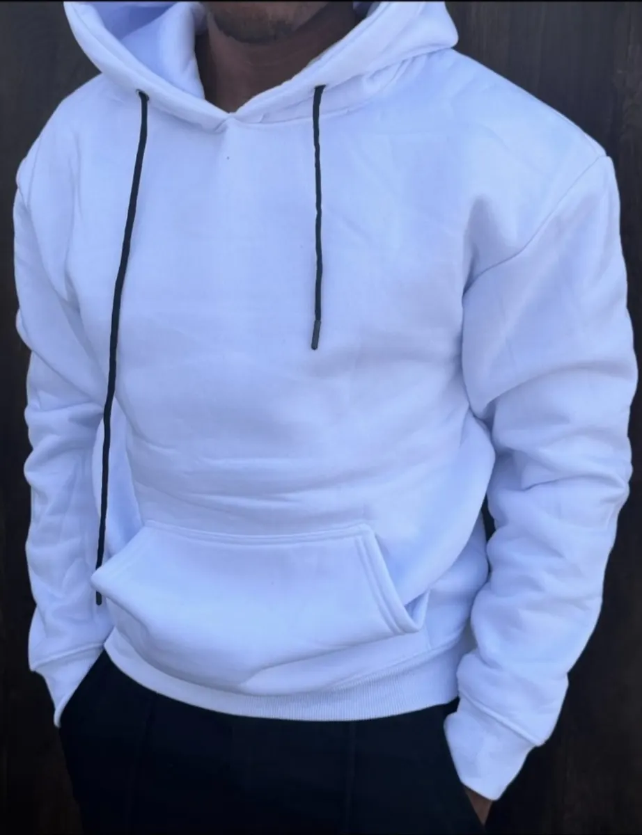 Minimalist White Pullover Hoodie