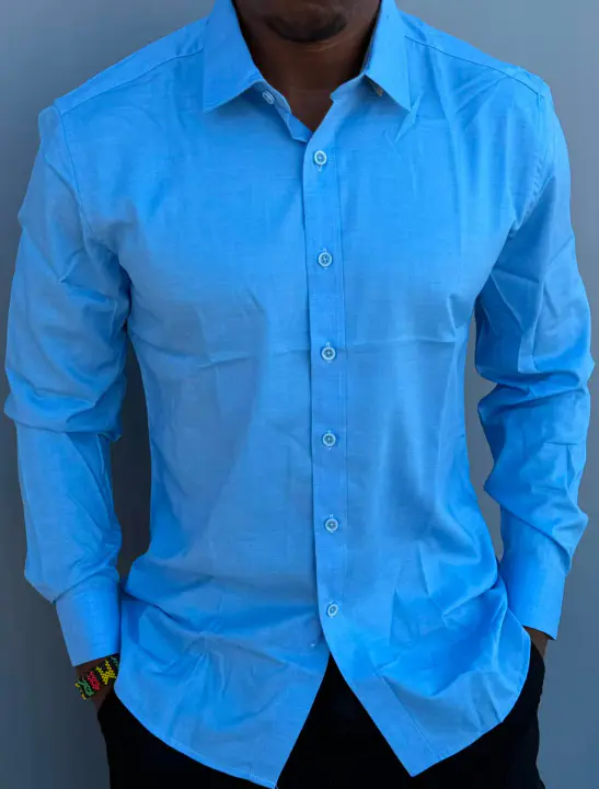 Sky Blue Long-Sleeved Shirt
