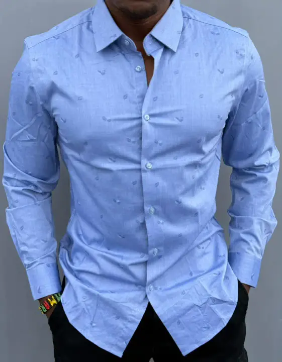 Light Blue Long-Sleeved Shirt