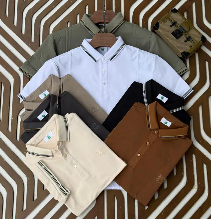 Loewe Patterned Collar Polo Shirt