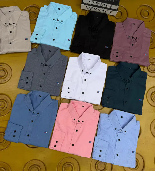 Men's Long-Sleeved Textured Casual Shirts