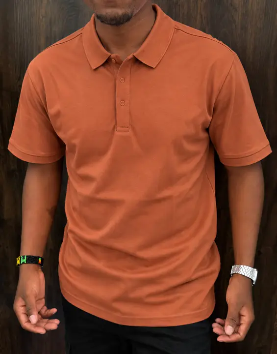 Rust Orange Men's Polo Shirt