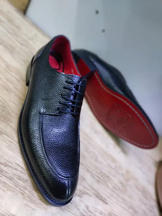 Black Pebble-Grain Official Derby Shoes