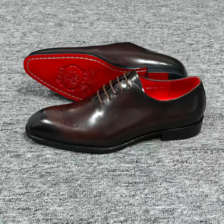 Dark Brown Leather Brogue Shoes