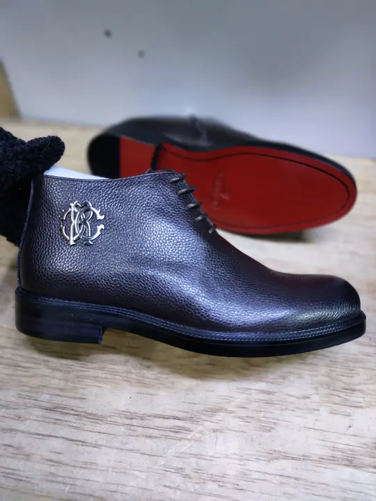 Black Tumbled Leather Official Boots