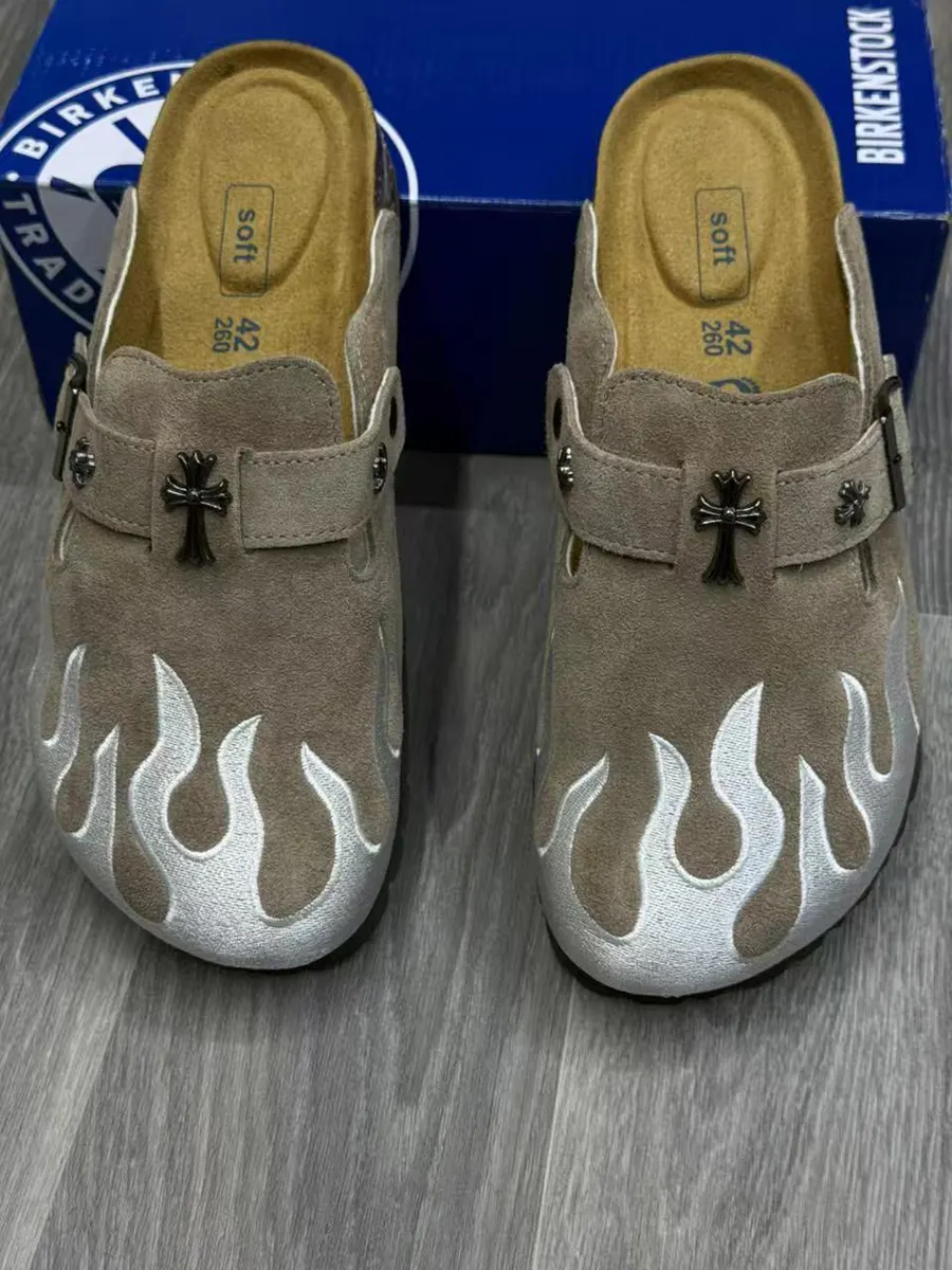 Birkenstock Suede Flame Clog