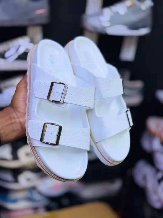 White Double Strap Casual Sandals