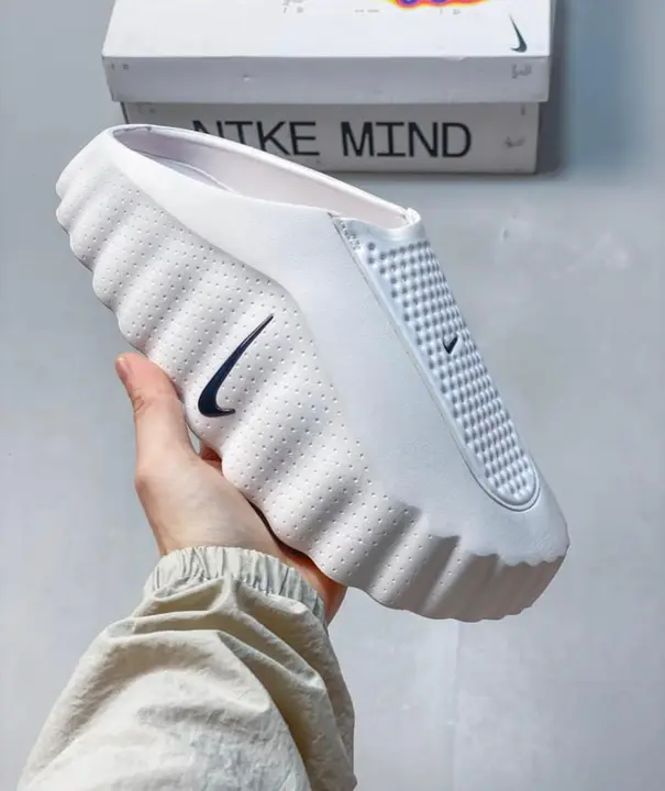 Nike White Slip-On Mule Sandals