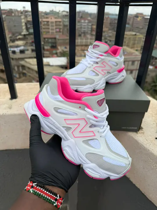 New Balance 9060 White Pink Sneakers