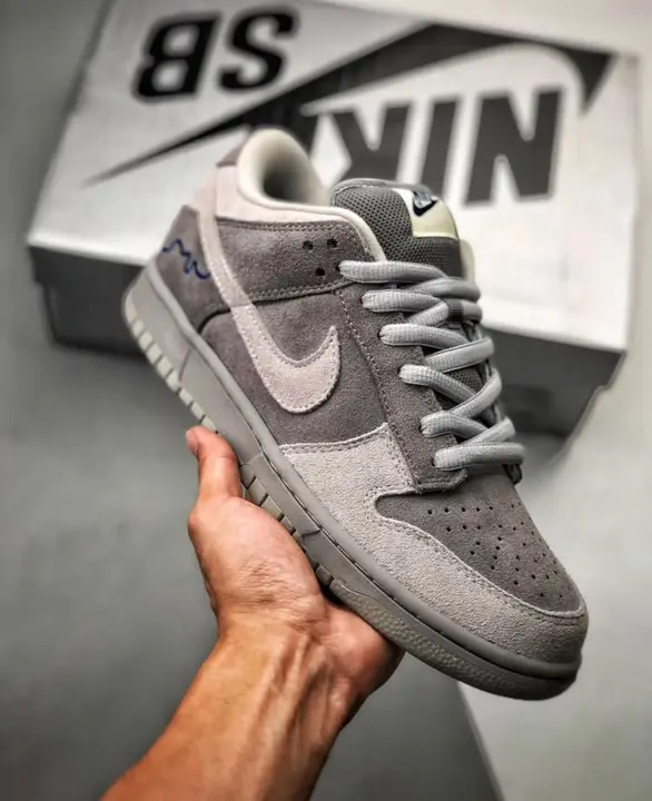 Nike SB Dunk Low Grey Suede Sneakers