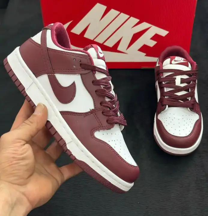 Nike Dunk Low Burgundy White Sneakers